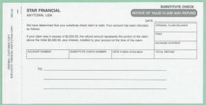 Image of item: Notice of Valid Claim and Refund Imprinted